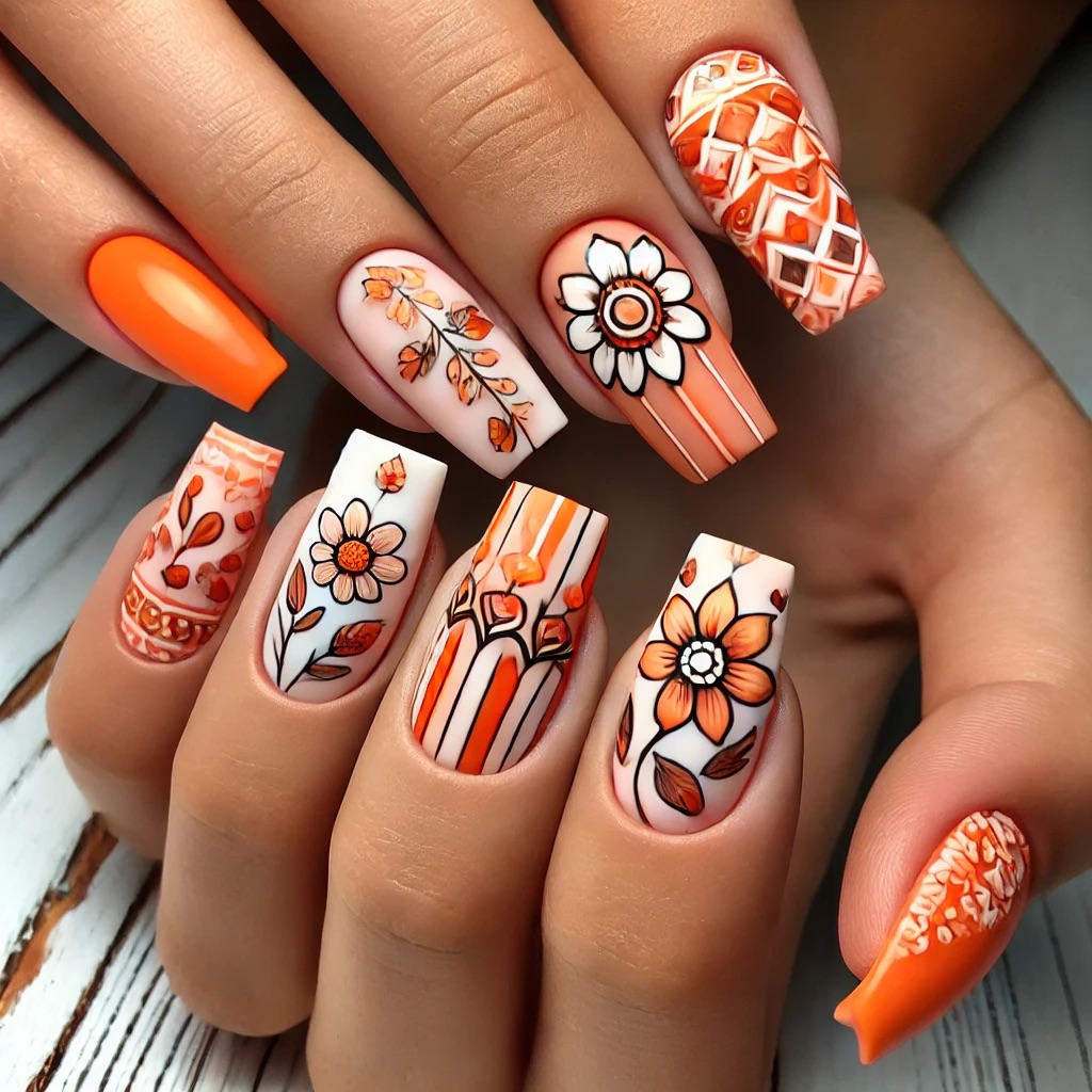 Orange Obsession: Stunning Orange Nail Designs