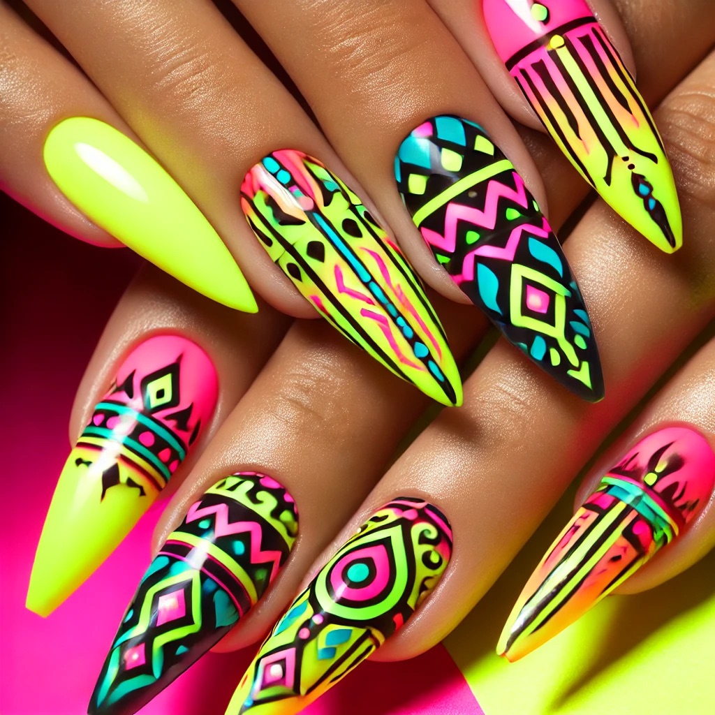 15 Pretty Neon Nail Designs For Any Occasion